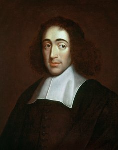Portret Barucha Spinozy (1632-1677), holenderskiego filozofa, znanego również jako Bento de Espinosa lub Benedictus de Spinoza lub Benedictus de Spinoza - malarstwo anonimowe. Prywatna kolekcja. autorstwa Unknown artist