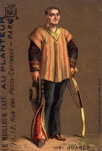 Portret Benito Juareza (1806-1872), meksykańskiego polityka. autorstwa Unknown artist