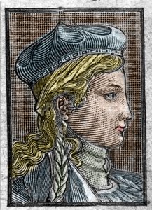 Portret Brunehaut lub Brunehildy (ok. 534 -613) żony Sigeberta I. autorstwa Unknown artist