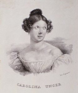 Portret Caroline Ungher (Unger) (rycina) autorstwa Unknown artist