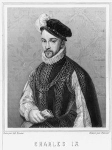 Portret Karola IX (1550 - 1574), króla Francji - w „Histoire des Français” Lavallée, rycina, sd. autorstwa Unknown artist