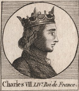Portret Karola VII (1403-1461) Król Francji - KAROL VII (1403-1461) Król Francji autorstwa Unknown artist