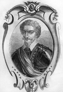 Portret Karola de Gontaut, barona, a następnie księcia Biron (1562–1602). Marechal de France. grawerunek z 1866 roku. autorstwa Unknown artist