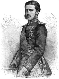 Portret Karola de Hohenzollerna (1839-1914), odzyskującego księcia rumuńskiego, a następnie króla Karola I (Karolę I) – Grawerowanie w „”The Illustrous Journal”” autorstwa Unknown artist