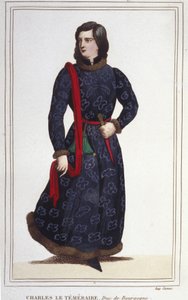 Portret Karola Śmiałego (1433-1477), księcia Burgundii. Grawerowanie z 1830 r autorstwa Unknown artist