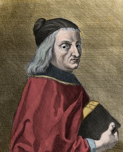 Portret Cristoforo Landino (1424-1498), włoskiego humanisty autorstwa Unknown artist