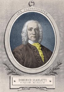 Portret Domenico Scarlattiego (1685 - 1757) włoski kompozytor autorstwa Unknown artist