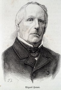 Portret Edgara (Edgarda) Quineta, francuskiego historyka (1803 - 1875) autorstwa Unknown artist