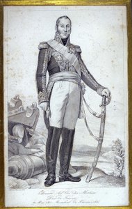 Portret Edouarda Adolphe Casimira Josepha Mortiera, księcia Trevise (1768-1835), Marechala Francji. Rycina XIX wieku. autorstwa Unknown artist