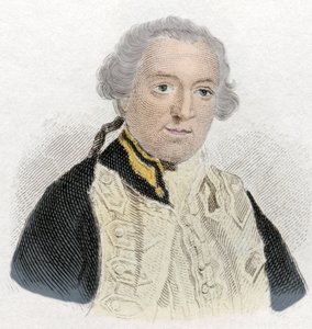 Portret Edwarda Boscawena (1711-1761), angielskiego admirała i polityka. Rycina XIX wieku. autorstwa Unknown artist