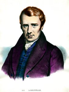 Portret Felicite Robert de Lamennais (1782-1854) Francuski pisarz. Rycina XIX-wiecznej kolekcji prywatnej autorstwa Unknown artist