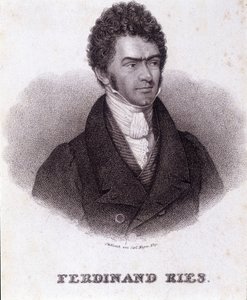 Portret Ferdynanda Riesa (1784 - 1838) Niemiecki kompozytor i pianista. Rycina XIX wieku. autorstwa Unknown artist
