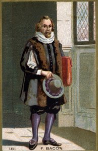 Portret Francisa Bacona Barona Verulama (1561 - 1626) męża stanu i angielskiego filozofa. Chromolitografia XIX wieku. autorstwa Unknown artist