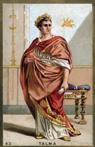 Portret Francois-Joseph (Francois Joseph) Talma (1763-1826), francuskiego aktora. Chromolitografia z końca XIX wieku. autorstwa Unknown artist
