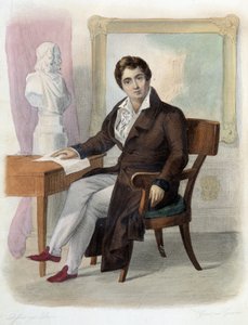 Portret Francois-Josepha (Francois Joseph) Talmy (1763-1826), francuskiego komika. w red. Mennechet, „Francuski Plutarch”” autorstwa Unknown artist