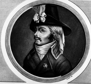 Portret Francois Athanase (Francois-Athanase) De Charette de la Contrie (1763 - 1796), sprzedany. Grawer w „”Kompletny zbiór obrazów historycznych rewolucji francuskiej, w trzech tomach.””” 1804. autorstwa Unknown artist