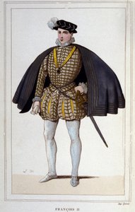 Portret Francois II (1544 - 1560), grawerowanie króla Francji z 1830 r autorstwa Unknown artist
