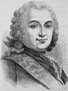Portret François de Chevert (1695 - 1769). Rycina z końca XIX wieku w „Histoire de France” H. Martina. autorstwa Unknown artist
