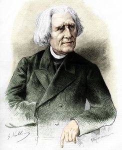Portret Franciszka Liszta (1811-1886) węgierskiego kompozytora i pianisty. autorstwa Unknown artist