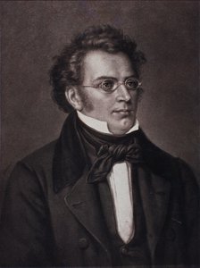 Portret Franza Schuberta (rycina) autorstwa Unknown artist