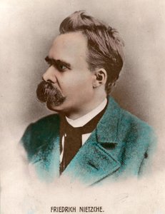 Portret Friedricha Nietzschego (1844 - 1900), niemieckiego filozofa. Rycina XIX wieku. Prywatna kolekcja. autorstwa Unknown artist
