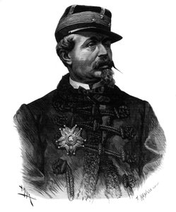 Portret generała Alfreda Chanzy (1823-1883) grawerowanie z 1883 r. autorstwa Unknown artist