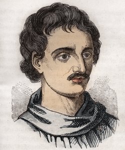 Portret Giordano Bruno (1548-1600) Włoski dominikanin, filozof, matematyk, poeta i astrolog. autorstwa Unknown artist