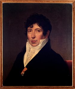Portret Girolamo Crescentiniego (1762-1846) Włoski śpiewak kastrat (kastrat) Anonimowy obraz. 19 wiek. Miejskie Muzeum Bibliograficzne w Bolonii autorstwa Unknown artist