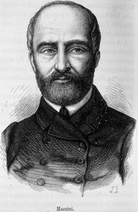 Portret Giuseppe Mazziniego, włoskiego patrioty i rewolucjonisty (1805 lub 1808 - 1872) autorstwa Unknown artist