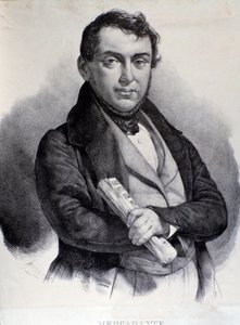 Portret Giuseppe Saverio Mercadante (litografia) autorstwa Unknown artist