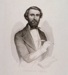 Portret Giuseppe Verdiego (grafika) autorstwa Unknown artist