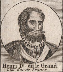 Portret Henryka IV (1553-1610) Król Francji - Portret Henryka IV (1553-1610) Król Francji - grawer z „Instruction sur l