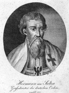 Portret Hermanna von Salza (1170 - 1239), wielkiego mistrza zakonu krzyżackiego. autorstwa Unknown artist