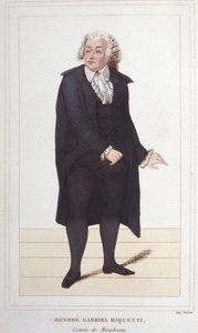 Portret Honore Gabriela (Honore-Gabriel) Riqueti, hrabiego Mirabeau (1749-1791), francuskiego polityka. grawerunek z 1830 r autorstwa Unknown artist