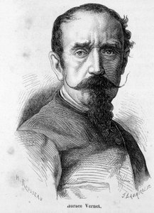 Portret Horacego Verneta (1789-1863), francuskiego malarza i rysownika, żarliwego bonapartysty, został oficjalnym malarzem Napoleona III. autorstwa Unknown artist