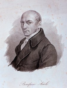 Portret włoskiego kompozytora Bonifazio Asioli (1769-1832) Grawer. 19 wiek. Mediolan, biblioteka konserwatorium autorstwa Unknown artist