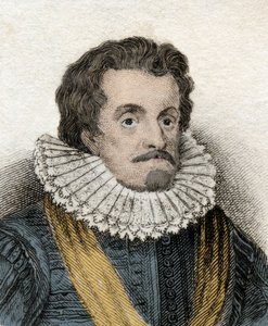 Portret Jakuba I (James 1st Stuart) (1566-1625), króla Anglii i Irlandii (lub Jakuba VI (lub Jakuba VI), króla Szkocji) Rycina z XIX wieku. autorstwa Unknown artist
