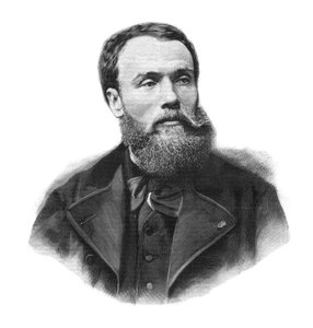 Portret Jean-Paul (Jean Paul) Laurens (1838-1921) Francuski malarz i rzeźbiarz - Grawerowanie z 1891 r. autorstwa Unknown artist