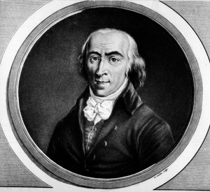Portret Jean Marie Rolanda de la Platiere (1734-1793), francuskiego ministra. Grawer w „”Kompletny zbiór obrazów historycznych rewolucji francuskiej, w trzech tomach.””” 1804. autorstwa Unknown artist