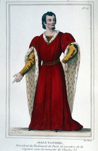 Portret Jehana Pastorela, przewodniczącego parlamentu paryskiego i członka regencji w mniejszości Karola VI autorstwa Unknown artist