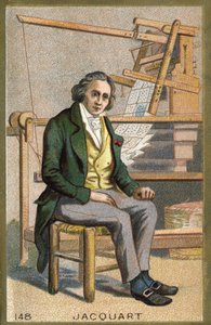 Portret Josepha Marie Jacquarda (1752-1834), francuskiego mechanika przed swoim automatycznym krosnem. autorstwa Unknown artist