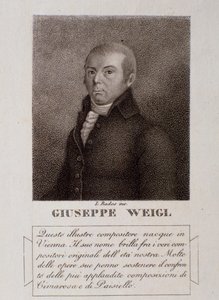 Portret Josepha Weigla (rycina autorstwa Unknown artist