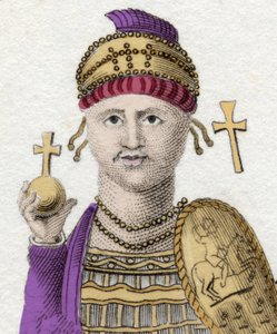 Portret Justyniana I (Wielkiego) (Flavius Petrus Sabbatius Justinianus).482 - 565. Cesarz rzymski Orientu. autorstwa Unknown artist