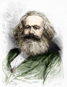 Portret Karola Marksa (1818-1883), teoretyka socjalizmu i niemieckiego rewolucjonisty. autorstwa Unknown artist