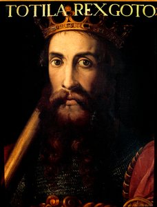 Portret króla Ostrogotha Totili lub Baduili. obraz. autorstwa Unknown artist