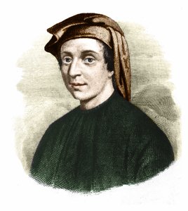 Portret Leonarda Fibonacciego (1170-1245). (Leonard z Pizy). Włoski matematyk. autorstwa Unknown artist