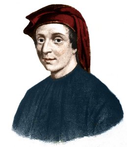 Portret Leonarda Fibonacciego (1170-1245). (Leonard z Pizy). Włoski matematyk. autorstwa Unknown artist