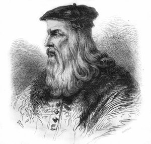Portret Leonarda da Vinci (Leonardo da Vinci) (1452 - 1519). autorstwa Unknown artist