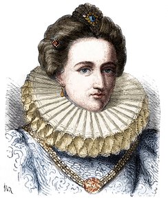 Portret Leonory Dori (lub Dosi) zwanej Galigai, marszałka Kotwicy (1568-1617). Nosi truskawkowy kołnierzyk - w „Histoire de France populaire” Henri Martin autorstwa Unknown artist