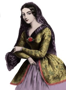 Portret Loli Montez (1821-1861) (Marie Dolores Eliza Rosanna Gilbert), egzotycznej tancerki i kurtyzany, znanej jako kochanka króla Ludwika I Baviere autorstwa Unknown artist